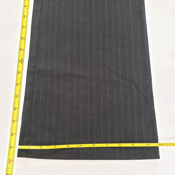 New York And Company SIZE 4 Gray Blue Stretch Dress Pants Womens Striped NY&Co - Picture 6 of 7